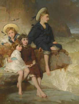 The Children Of Sir H. Hussey Vivian Artwork by George Elgar Hicks