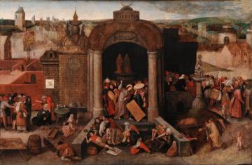 Christ Driving The Traders From The Temple Artwork by Pieter Bruegel the Elder