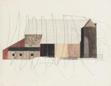Study For Bucks County Barn Artwork by Charles Sheeler