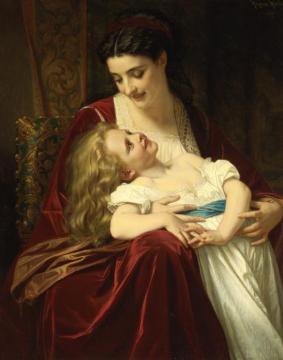 Maternal Affection Artwork by Hugues Merle