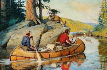 In The Canoe Artwork by Philip R. Goodwin