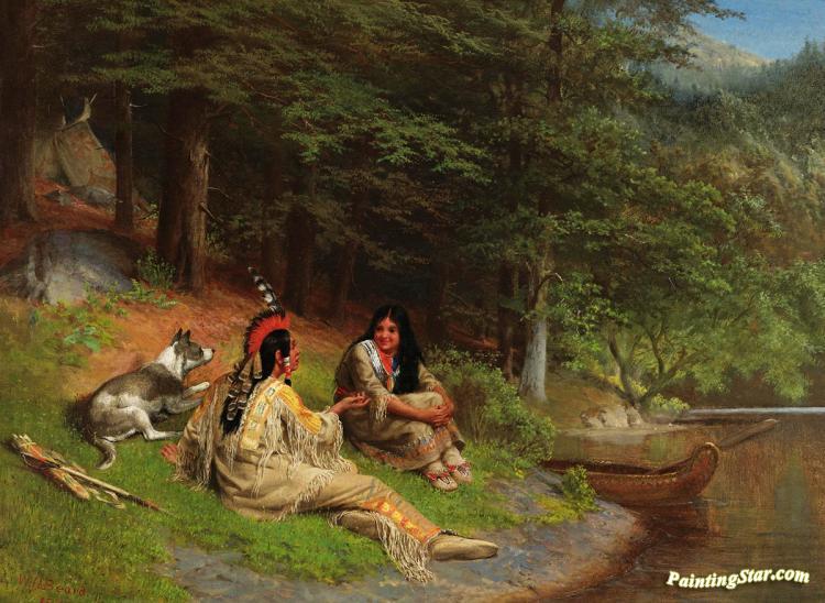 Indian Idyl Artwork by William Holbrook Beard