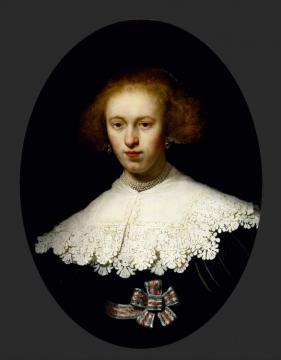 Portrait Of A Young Woman Artwork by Rembrandt van Rijn