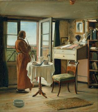 The Actor Kristian Mantzius In His Study Artwork by Carl Heinrich Bloch