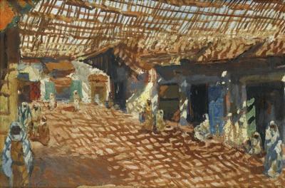 Socco Chico In Tangiers, Leaving The Souk Artwork by José Cruz Herrera