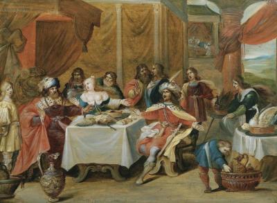 The Banquet Of Esther Artwork by Frans Francken II