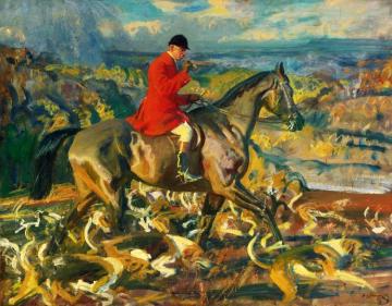 The Huntsman And His Hounds Artwork by Sir Alfred James Munnings