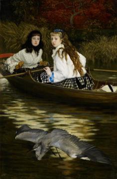 On The Thames, A Heron Artwork by James Tissot