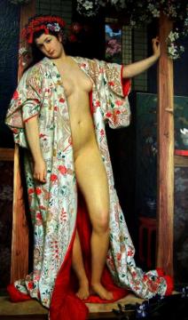 La Japonaise Au Bain Artwork by James Tissot