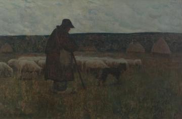 A Shepherd And His Flock Artwork by Clarence Gagnon