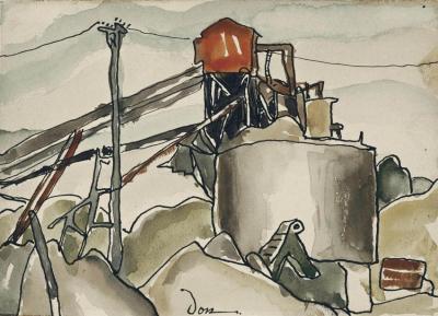 Oaks Corner, Sand And Gravel Artwork by Arthur Dove