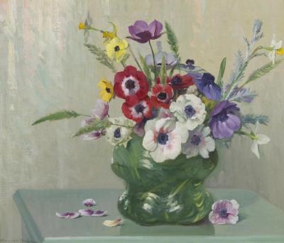 Anemones And Daffodils Artwork by Maurice Braun