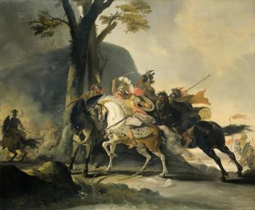 Alexander The Great In The Battle Against The Persians At The Granicus Artwork by Cornelis Troost