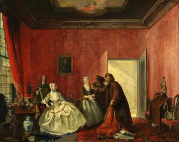 The Spendthrift Or The Wasteful Woman Artwork by Cornelis Troost
