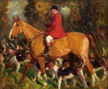 On The Hunt Artwork by Sir Alfred James Munnings