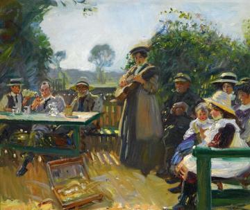 Somewhere The Sun Is Shining Artwork by Sir Alfred James Munnings