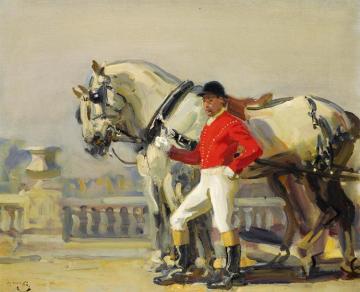 The Lead Horse Of The Royal Carriage Artwork by Sir Alfred James Munnings