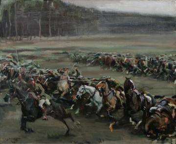 Charge Of Flowerdew's Squadron,1918 Artwork by Sir Alfred James Munnings