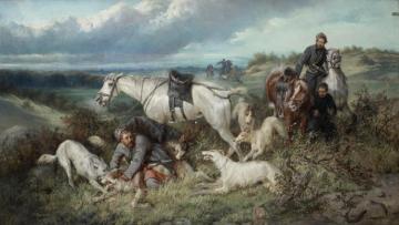 Casting The Wolf,1878 Artwork by Nikolai Sverchkov