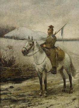 Mounted Officer Artwork by Nikolai Sverchkov