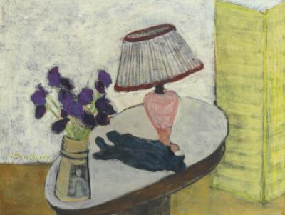 Flowers And Lamp Artwork by Milton Avery