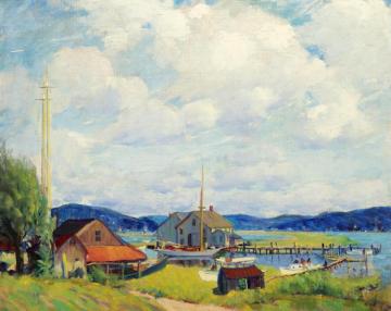 Along The Shore Gloucester Ma Artwork by Leon Kroll