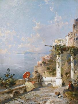 Amalfi Coast Artwork by Franz Richard Unterberger