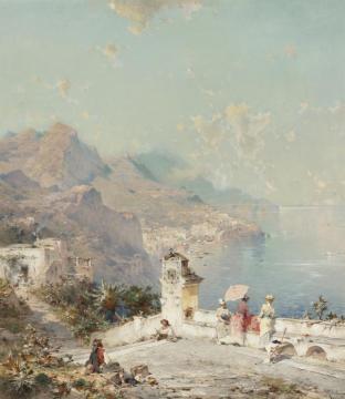 Amalfi, Golfe De Solerne Artwork by Franz Richard Unterberger