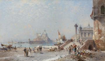 Piazetta St. Maggiore, Venice Artwork by Franz Richard Unterberger
