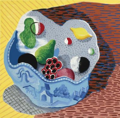 Fruit In A Chinese Bowl Artwork by David Hockney
