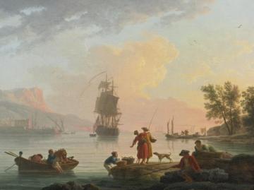 A Coastal Scene With Fishermen In The Foreground Artwork by Claude-Joseph Vernet