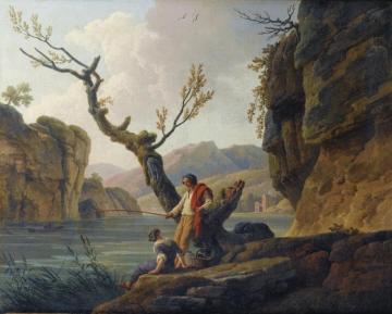 Fishermen Artwork by Claude-Joseph Vernet