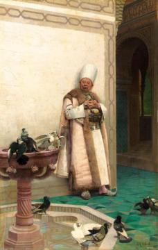 A Rest By The Fountain Artwork by Jehan Georges Vibert