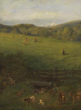 Heuernte In Den Alpen, 1870 Artwork by Ludwig Knaus