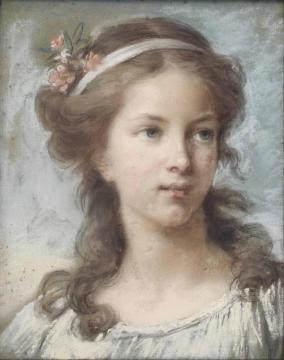 Portrait Of A Young Girl Artwork by Elisabeth Vigee Le Brun
