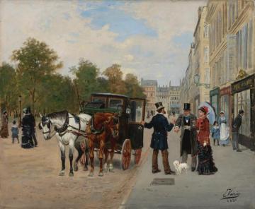 On The Boulevards Of Paris Artwork by Leon Joseph Voirin