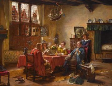 A Merry Company Artwork by Fritz Wagner