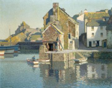 Polperro Harbour, Cornwall Artwork by Stanley Royle