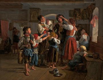 The Conscript's Farewell Artwork by Ferdinand Georg Waldmuller
