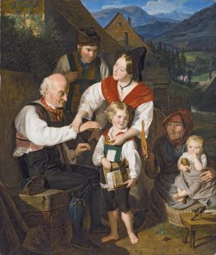 Ein Knabe, Der In Der Schule Die Fleissmedaille Erhalten Hat Artwork by Ferdinand Georg Waldmuller