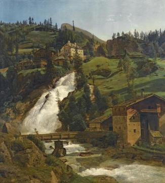 The Wildbad Gastein Falls(wildbad Gastein) Artwork by Ferdinand Georg Waldmuller