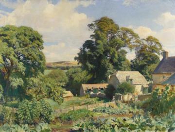 The Cottage Garden Artwork by George Spencer Watson