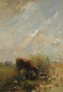 A Watering Cow 1 Artwork by Willem Maris