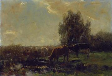 Cows At Pasture Artwork by Willem Maris
