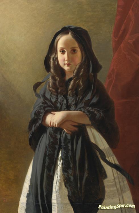 Portrait Of Charlotte Of Belgium, Daughter Of King Leopold I Artwork by Franz Xavier Winterhalter