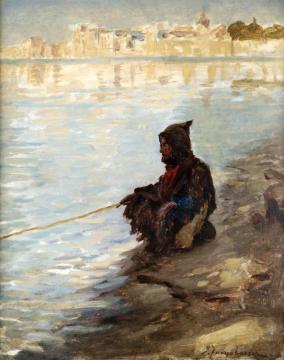 A Fisherman Of The Nile Artwork by Joseph Farquharson