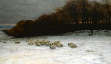 When Snow The Pasture Sheets Artwork by Joseph Farquharson