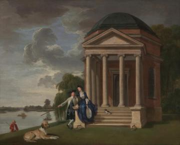 David Garrick And His Wife By His Temple To Shakespeare Artwork by Johann Zoffany