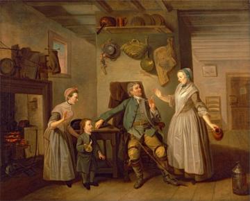 David Garrick And Mary Bradshaw In David Garrick's,the Farmer's Return Artwork by Johann Zoffany