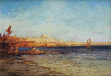 View Of The Bosphorus Artwork by Fausto Zonaro